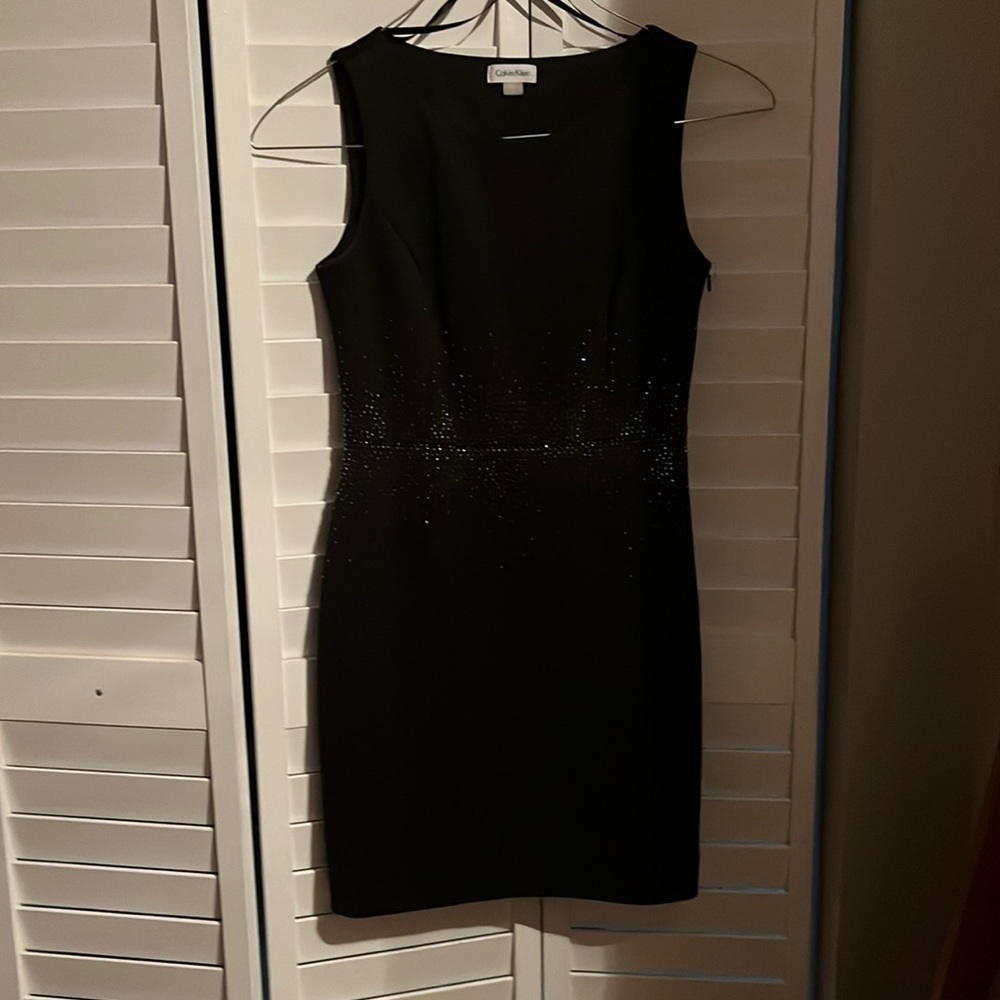 Calvin Klein black - studded waist dress